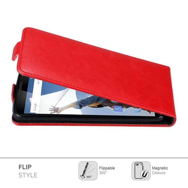 Motorola Google NEXUS 6 Flipfodral Skal (Röd)