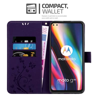 Motorola MOTO G 5G PLUS Plånboksfodral Skal (Lila)