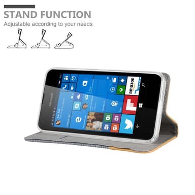 Nokia Lumia 550 Plånboksfodral Skal (Grå)