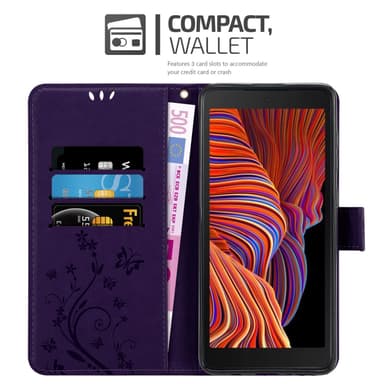 Samsung Galaxy XCover 5 Plånboksfodral Skal (Lila)