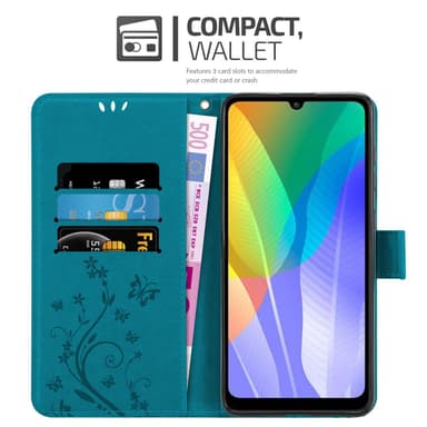Huawei Y6P Plånboksfodral Skal (Blå)