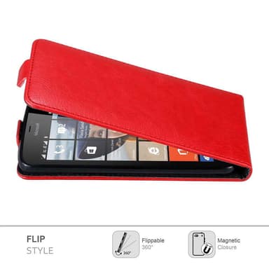Nokia Lumia 640 Flipfodral Skal (Röd)