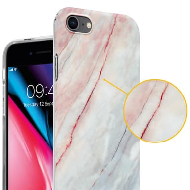 iPhone 7 / 7S / 8 / SE 2020 Plånboksfodral Skal (Rosa)