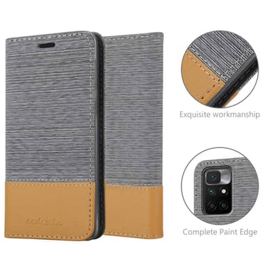 Xiaomi RedMi 10 Plånboksfodral Skal (Grå)