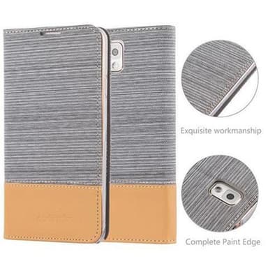 Samsung Galaxy NOTE 3 Plånboksfodral Skal (Grå)