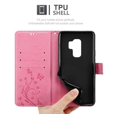 Samsung Galaxy S9 PLUS Plånboksfodral Skal (Rosa)