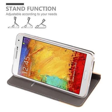 Samsung Galaxy NOTE 3 Plånboksfodral Skal (Grå)