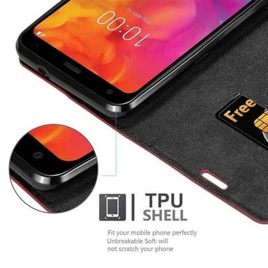 LG Q7 / Q7a / Q7+ Skal Fodral Case (Röd)
