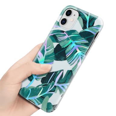 iPhone 11 Fodral Skal Blommor (Vit)
