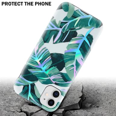 iPhone 11 Fodral Skal Blommor (Vit)