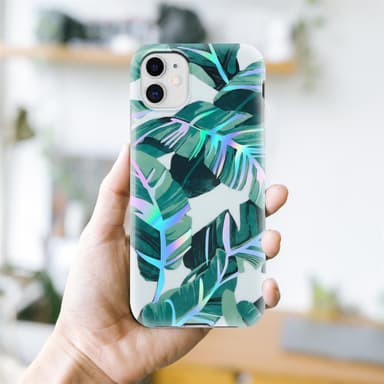 iPhone 11 Fodral Skal Blommor (Vit)