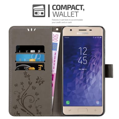 Samsung Galaxy J3 2018 Plånboksfodral Skal (Grå)