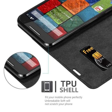 Motorola MOTO X2 Skal Fodral Case (Svart)