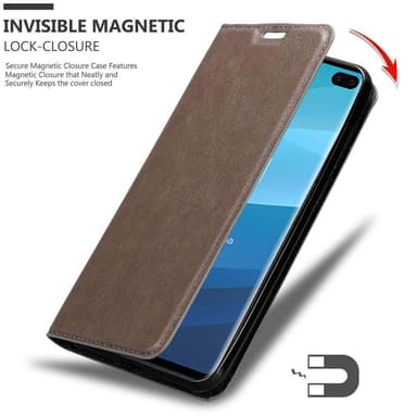 Samsung Galaxy S10 PLUS Skal Fodral Case (Brun)