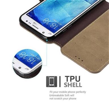 Samsung Galaxy J5 2015 Plånboksfodral Skal (Brun)