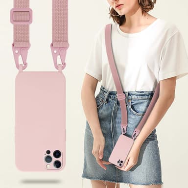 iPhone 12 / 12 PRO Skal Fodral Kedja (Rosa)