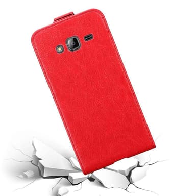 Samsung Galaxy J3 2016 Flipfodral Skal (Röd)