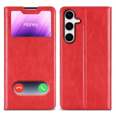 Samsung Galaxy S24 Plånboksfodral Skal (Röd)