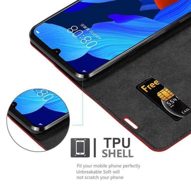 Huawei NOVA 5 / 5 PRO Skal Fodral Case (Röd)