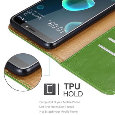 HTC Desire 12 PLUS Plånboksfodral Skal (Grön)