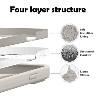 iPhone 14 PRO Skal Fodral Case (Grå)
