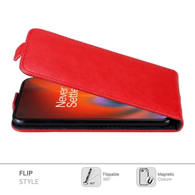 OnePlus Nord 2 5G Flipfodral Skal (Röd)
