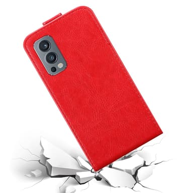 OnePlus Nord 2 5G Flipfodral Skal (Röd)