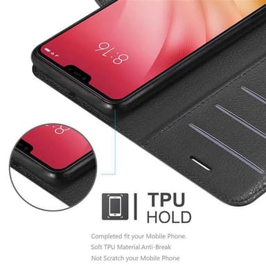 Xiaomi Mi 8 LITE Plånboksfodral Skal (Svart)