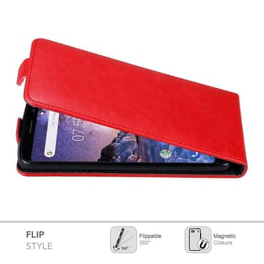 Nokia 7 PLUS Flipfodral Skal (Röd)