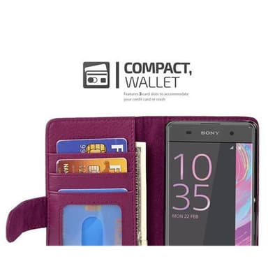 Sony Xperia XA Plånboksfodral Skal (Lila)