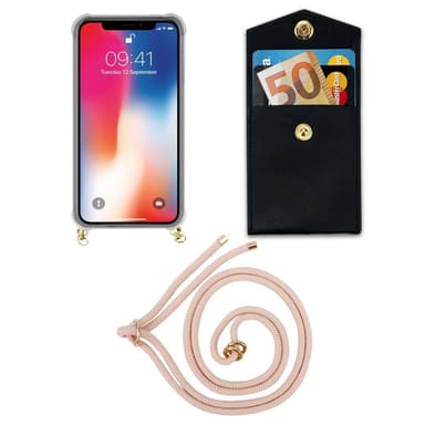 iPhone X / XS Skal Fodral Kedja (Rosa)