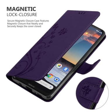 Nokia 5,3 Plånboksfodral Skal (Lila)