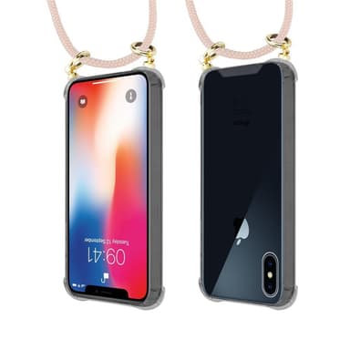 iPhone X / XS Skal Fodral Kedja (Rosa)