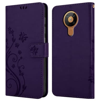 Nokia 5,3 Plånboksfodral Skal (Lila)