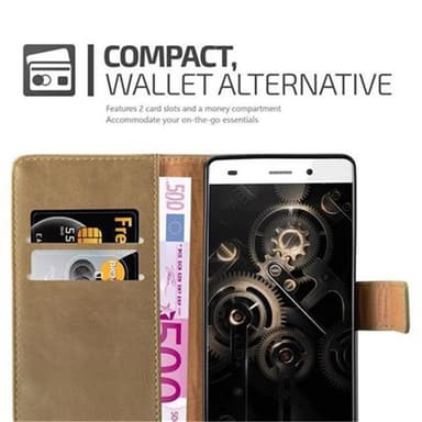 Huawei P8 LITE 2015 Plånboksfodral Skal (Brun)