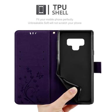 Samsung Galaxy NOTE 9 Plånboksfodral Skal (Lila)
