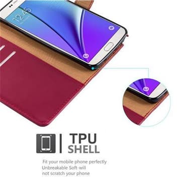 Samsung Galaxy NOTE 5 Plånboksfodral Skal (Röd)