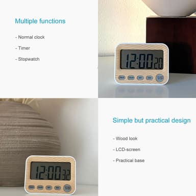 Kökstimer Korttimer Äggtimer med LCD-display Stoppur