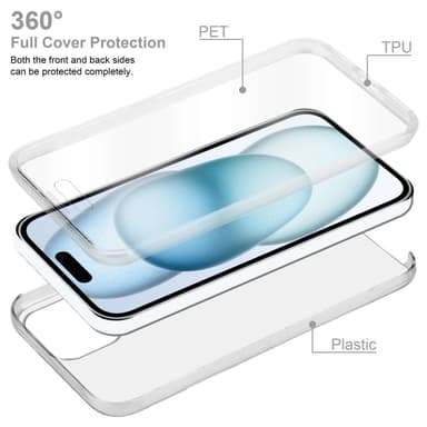 Skal iPhone 15 Fodral Case (Genomskinlig)
