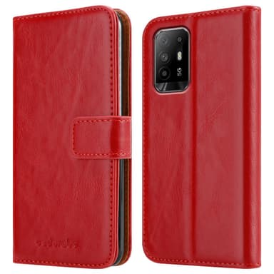 Oppo A94 5G Plånboksfodral Skal (Röd)