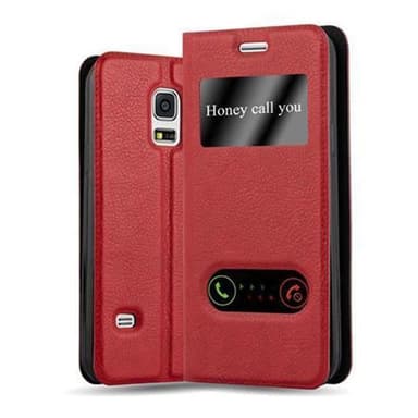 Samsung Galaxy S5 / S5 NEO Plånboksfodral Skal (Röd)