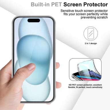 Skal iPhone 15 Fodral Case (Genomskinlig)