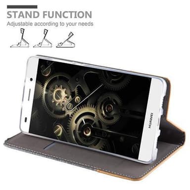 Huawei P8 LITE 2015 Plånboksfodral Skal (Grå)