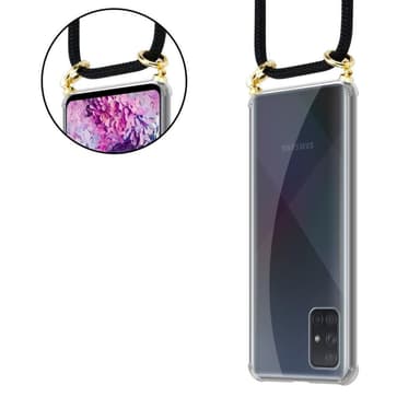 Samsung Galaxy A51 4G / M40s Skal Fodral Kedja (Svart)