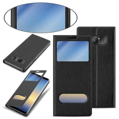 Samsung Galaxy NOTE 8 Plånboksfodral Skal (Svart)
