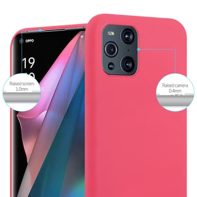 Skal Oppo FIND X3 PRO Fodral Case (Röd)