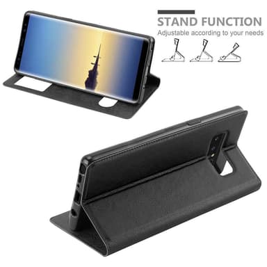 Samsung Galaxy NOTE 8 Plånboksfodral Skal (Svart)