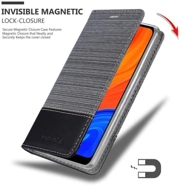 Huawei Y6S Plånboksfodral Skal (Grå)