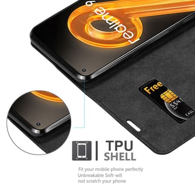 Realme 9 4G / 9 PRO+ Skal Fodral Case (Svart)