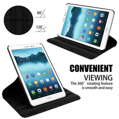 Skal Huawei MediaPad T1 8 (8.0 tum) Fodral Case (Svart)